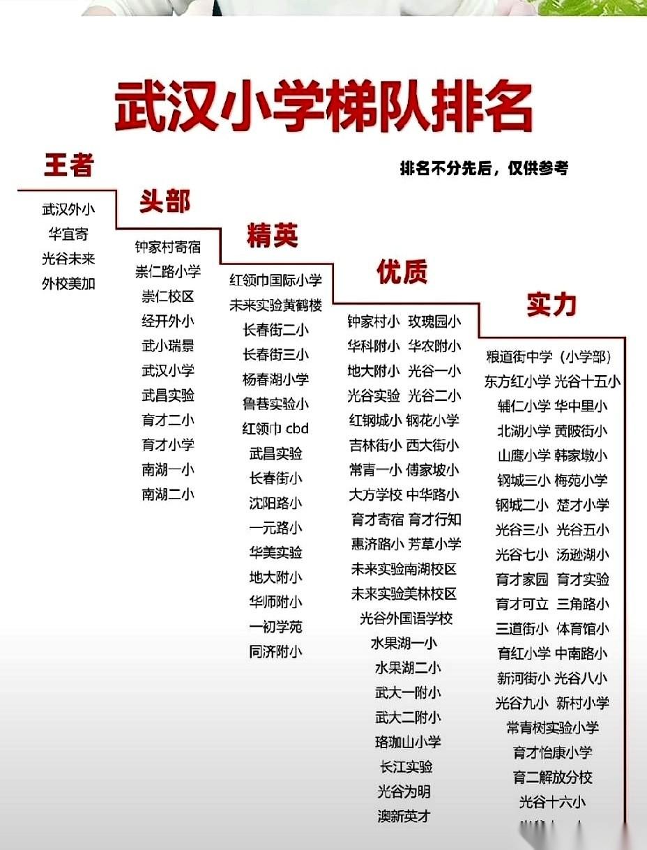 武汉外小、育才、水果湖一小……光是把这几个名字默念一遍，都感觉空气立马紧张了三