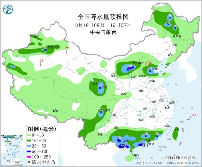 西北华北等地多降雨和对流天气 黄淮江淮等地有持续性高温