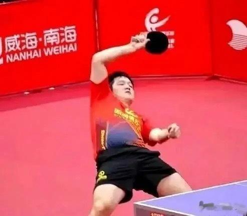 暴力熊猫樊振东的腾空飞起的拍摄者因为这张照片得奖了！当然，小胖的马踏飞燕也不是盖