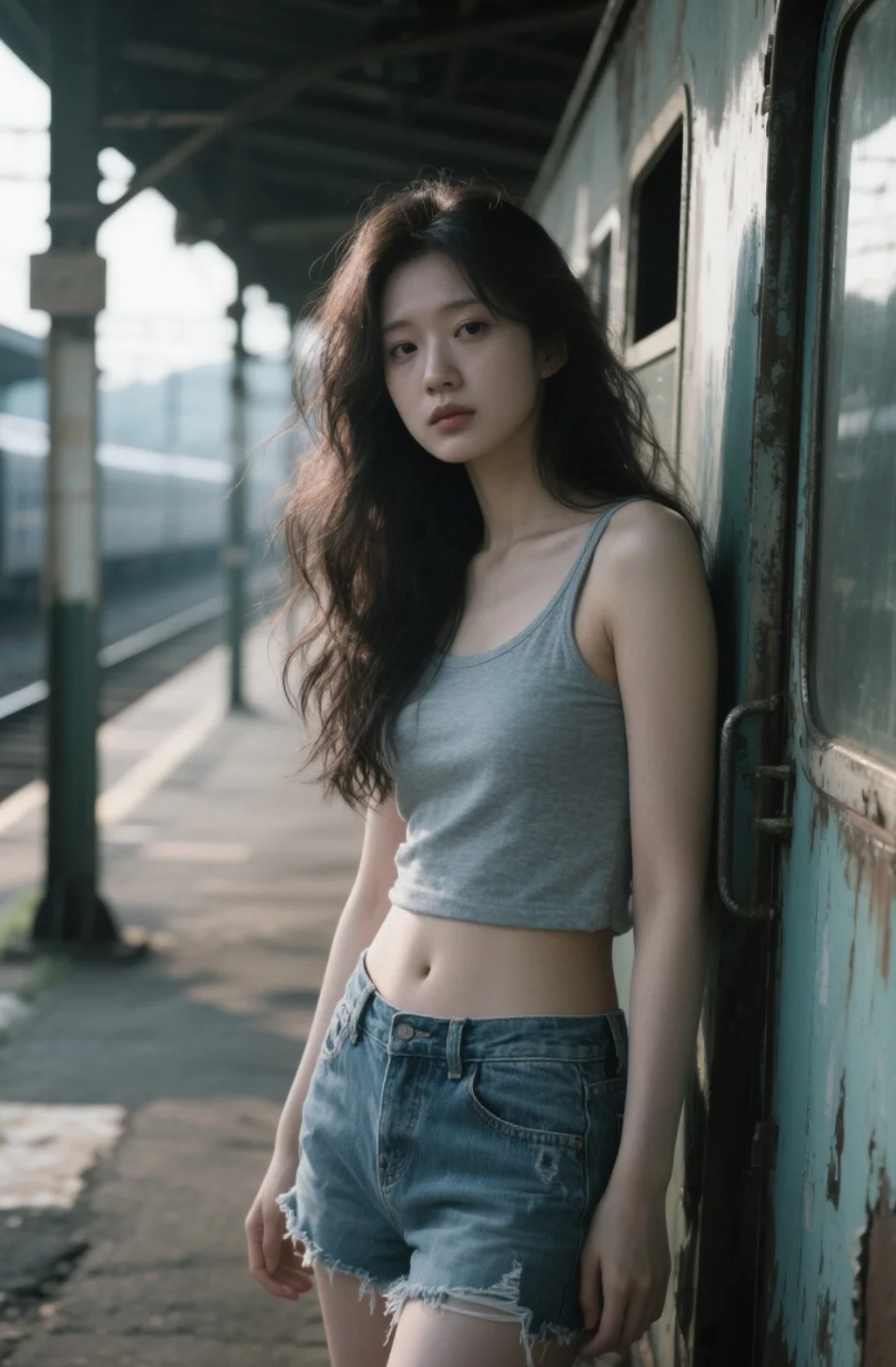 发丝凌乱，美得又野又高级