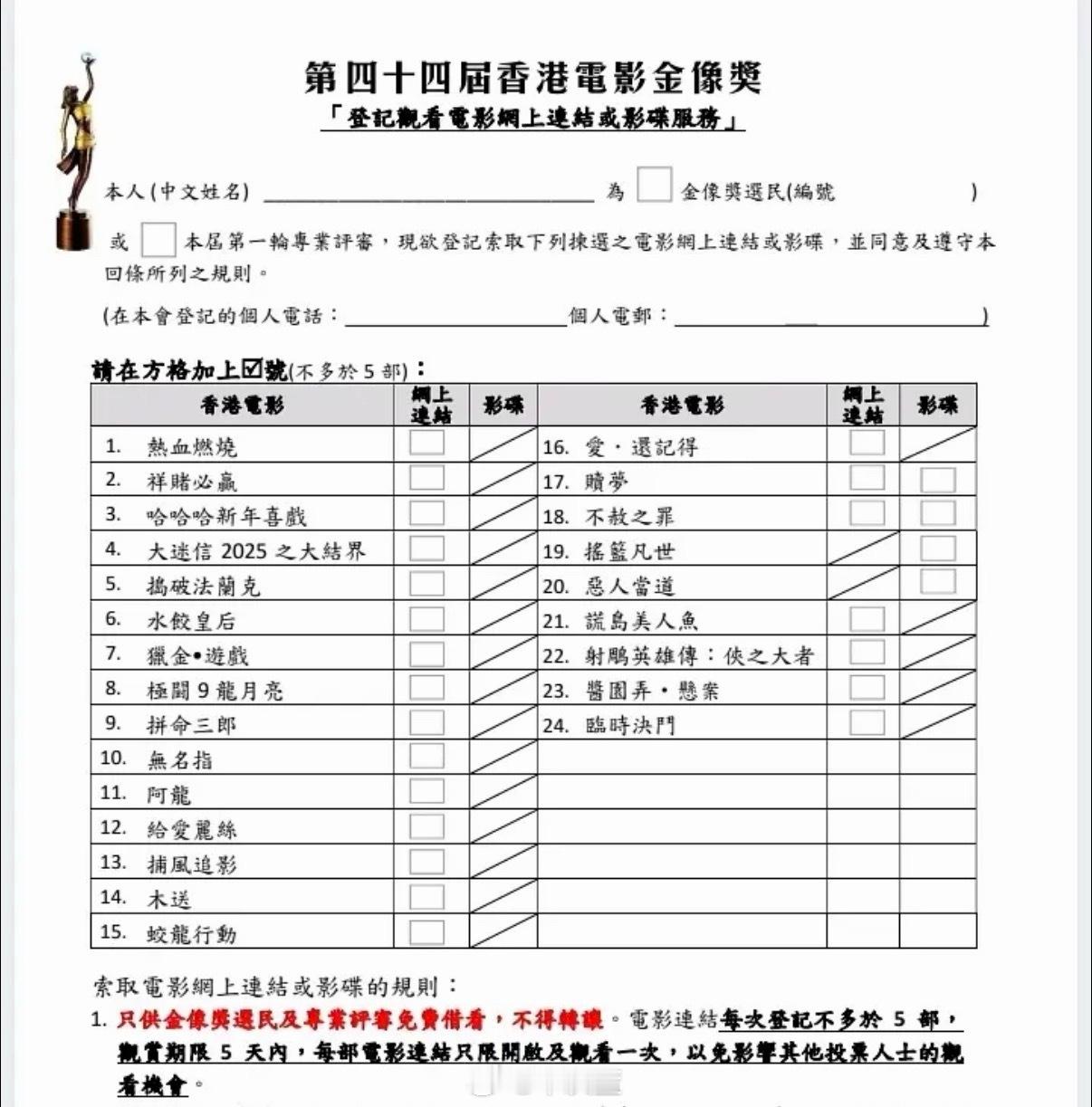 捕风追影等影片可角逐香港金像奖香港电影金像奖的提名候选表格透露：「捕风追影」「