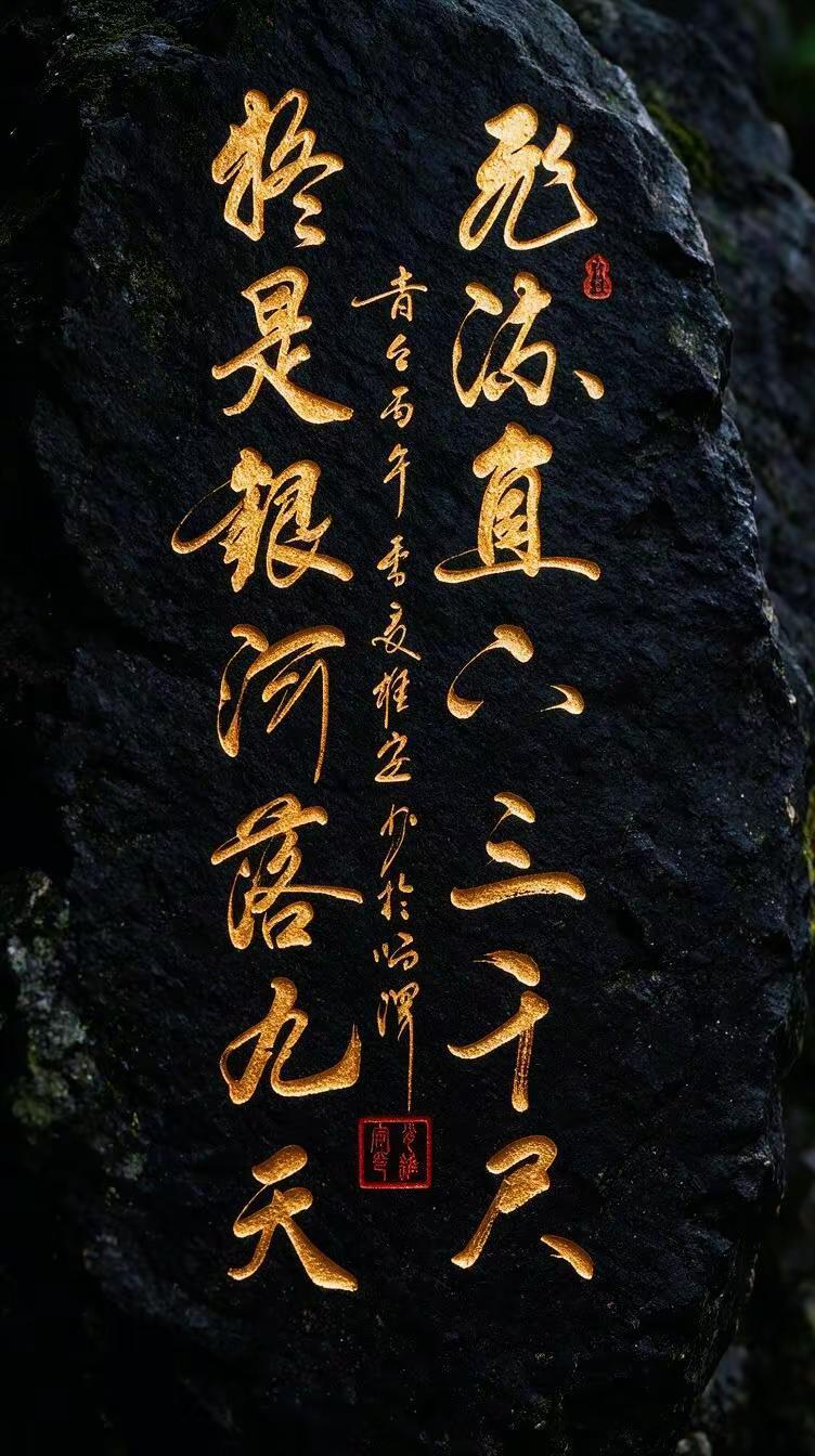 维安原创书法作品。石头上的书法艺术中华文字之美