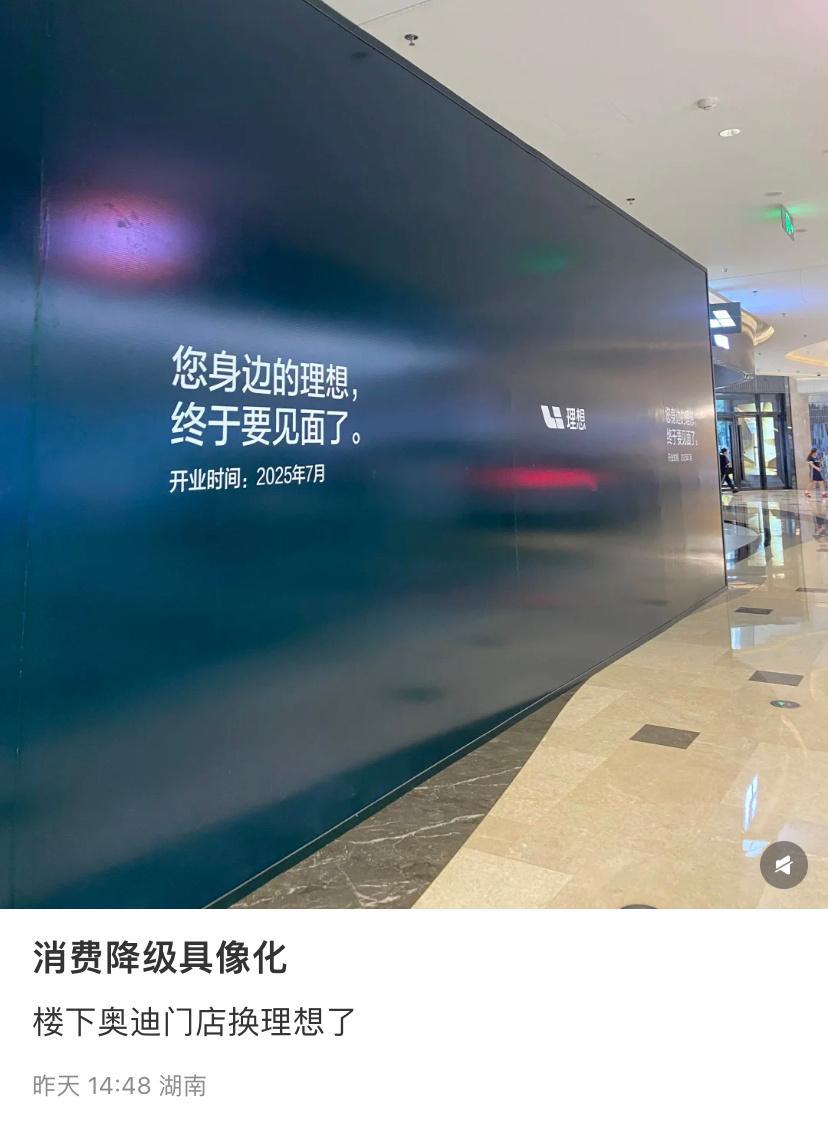 奥迪换成理想，也算消费降级吗😳​​​