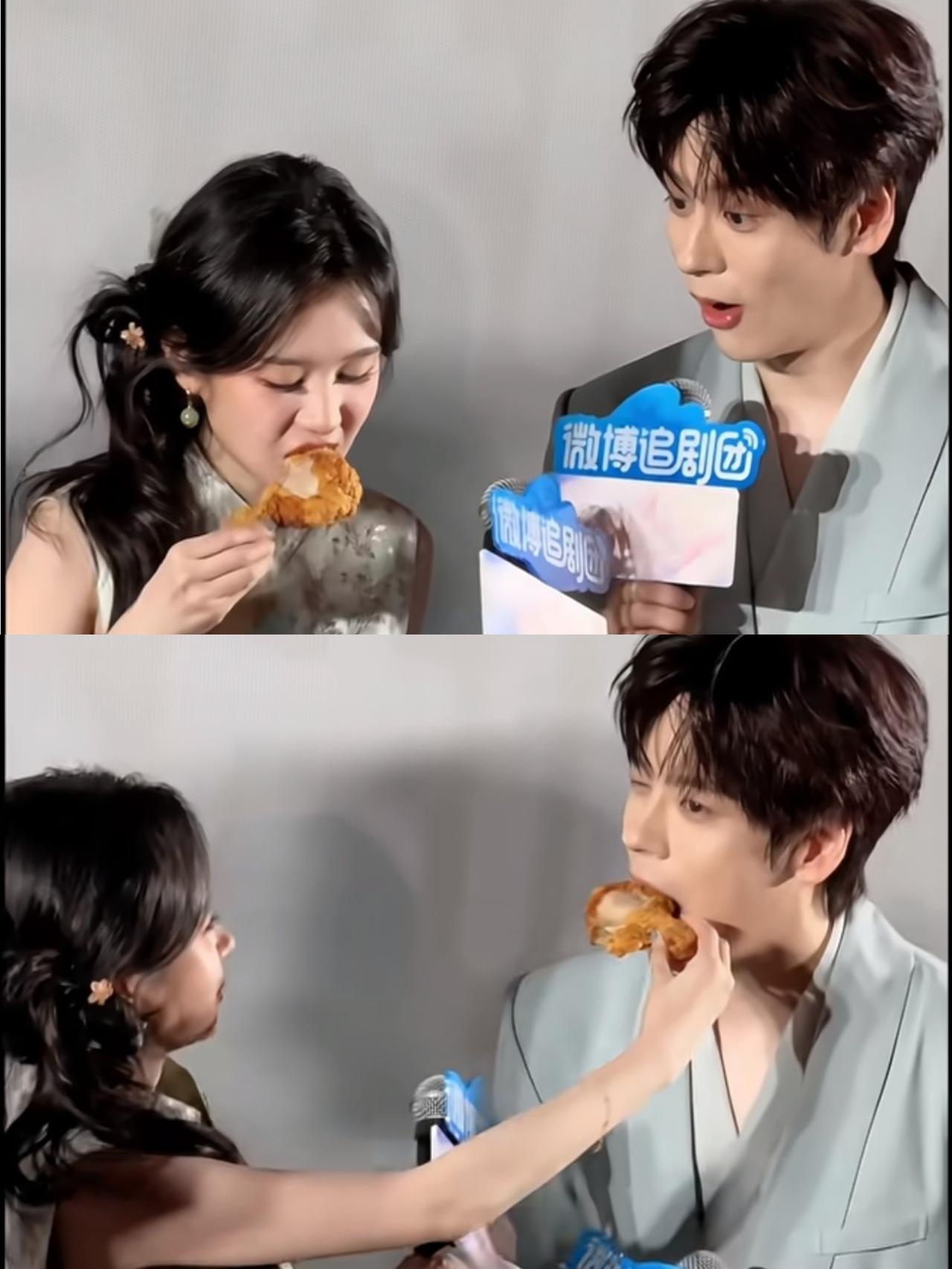 《你是迟来的欢喜》建议内娱都来学学，魏哲鸣郑合惠子如何吃鸡腿❗《你是迟来