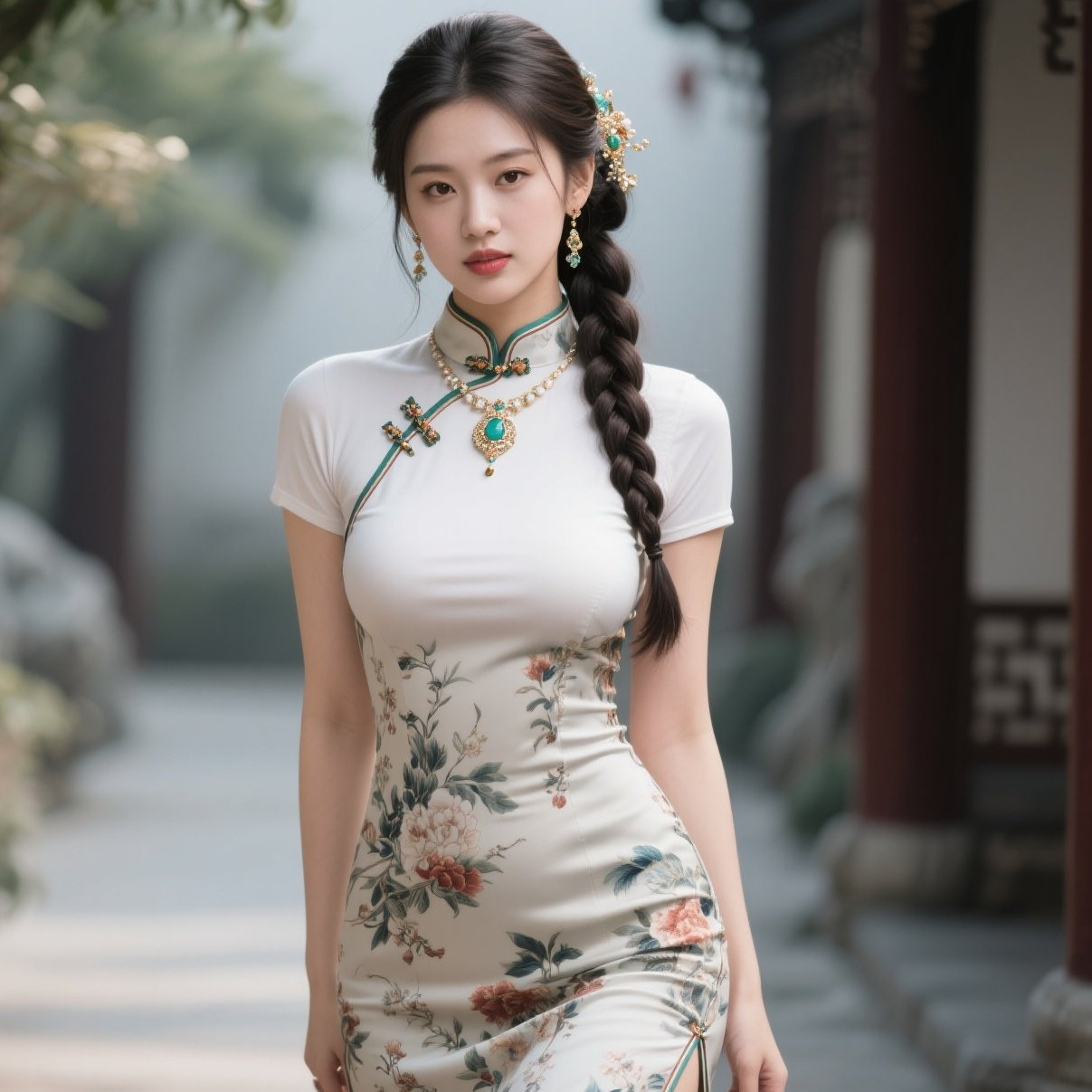 少妇穿旗袍最美，珠圆玉润惹人醉