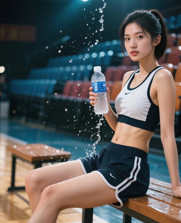 球场边的元气补给站，篮球宝贝传递正能量