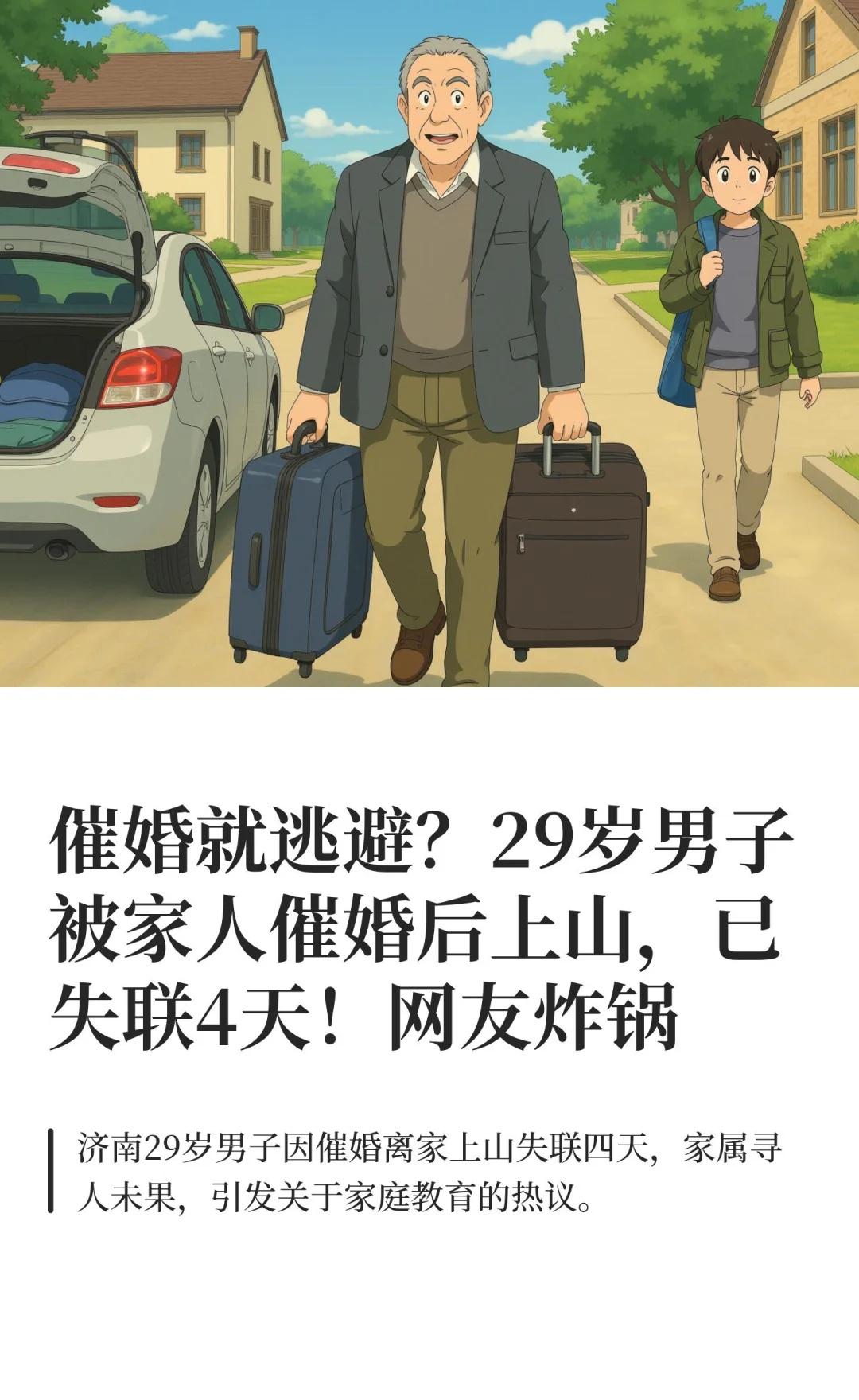 催婚就逃避？29岁男子被家人催婚后上山，已29岁男子苏阳阳因家人催婚失联，10