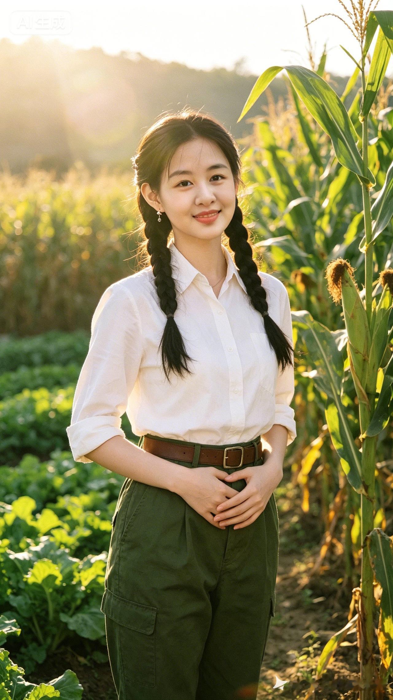 田园少女风，绿意盎然，自然清新！