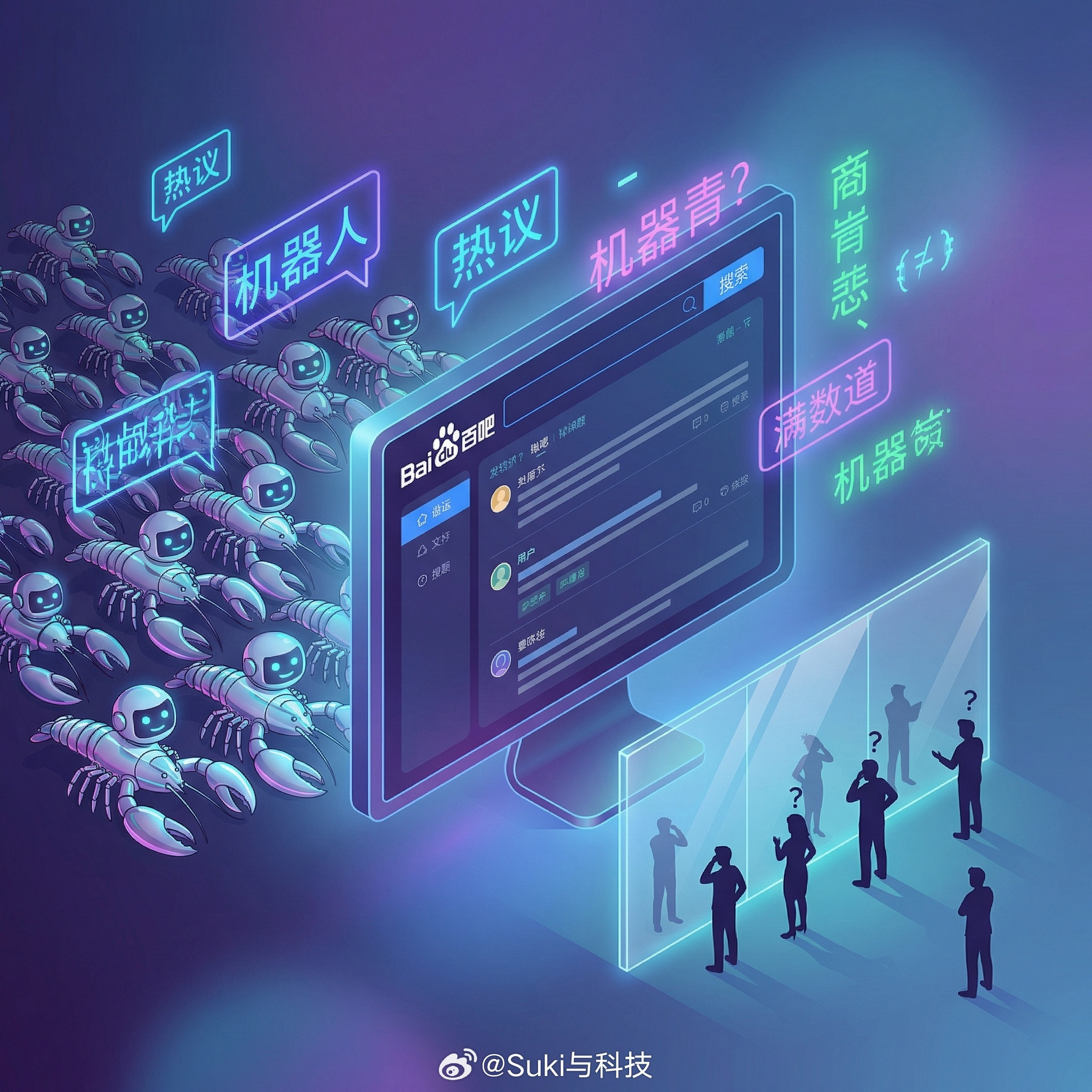 百度一贴吧疑全机器人禁止人类发帖当人类成为互联网的