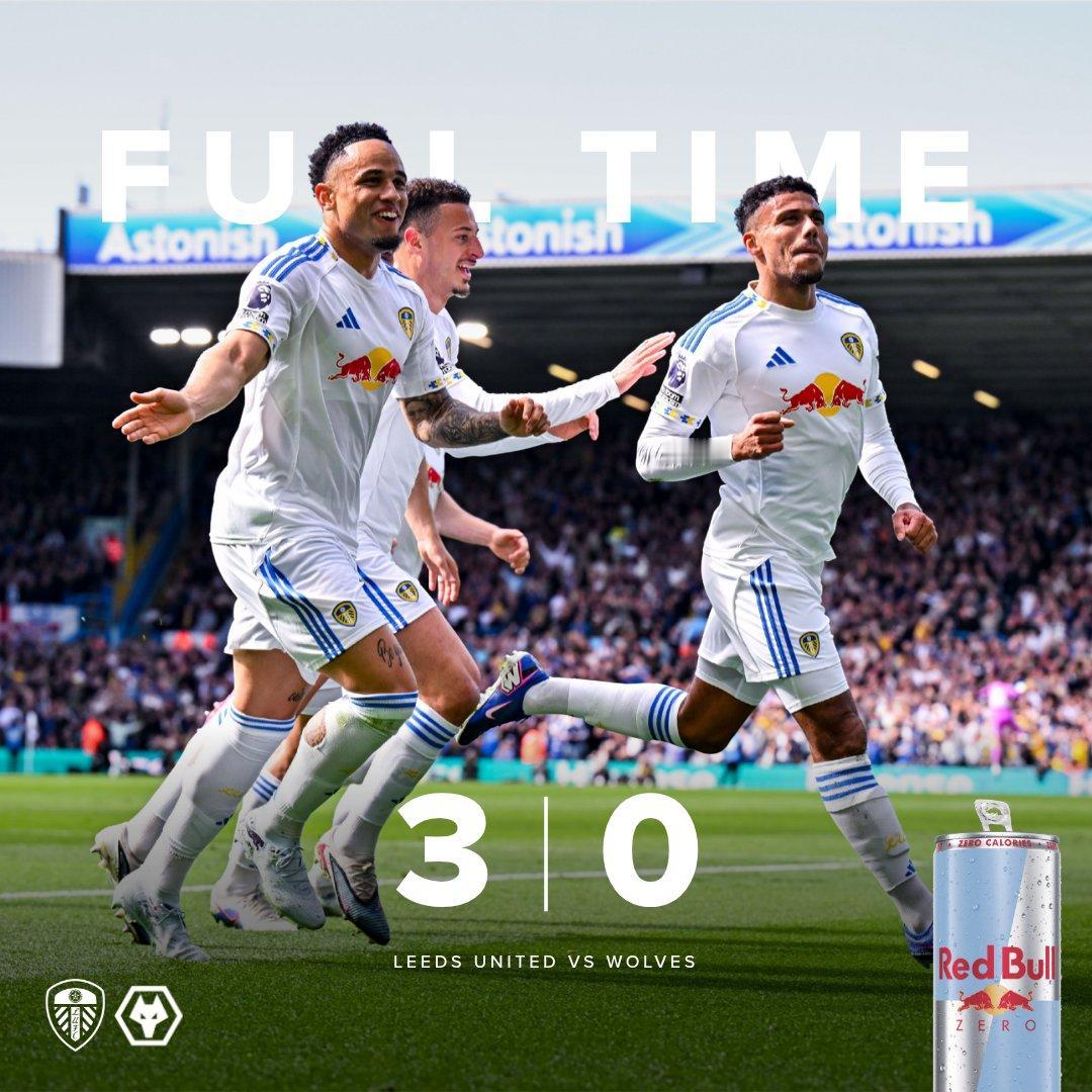 【利兹联基本上岸】在上一场客场2-1掀翻曼联后，本轮英超，利兹联在主场3-0兵不