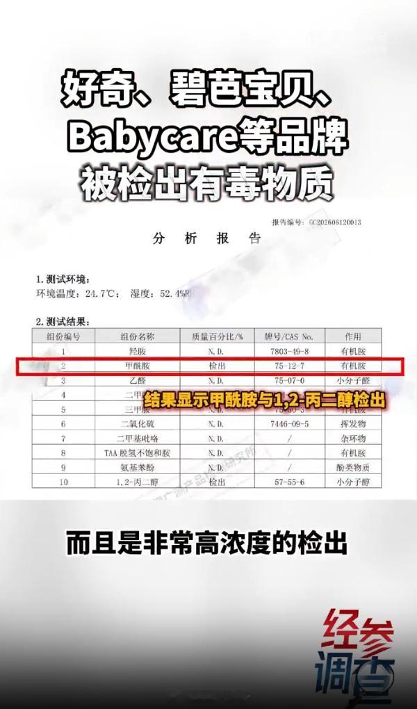 纸尿裤有毒现在连纸尿裤都有问题了，把黑心思打在了小孩身上了？