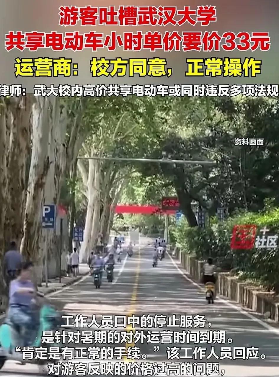 武大的瓜真够多的，多的让你吃都吃不完。有人吐槽武大校内的共享电动车骑不起，1小