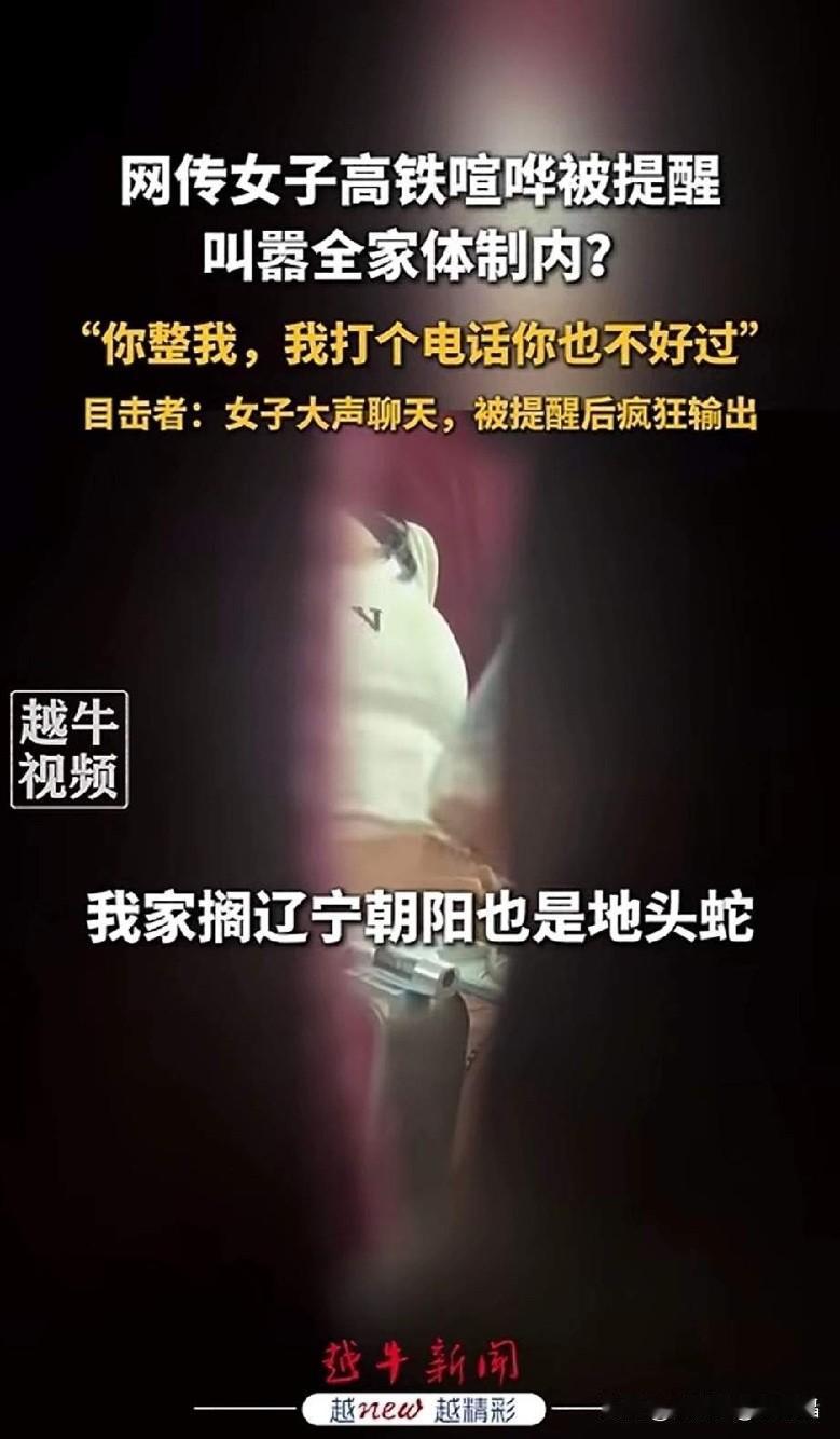 奇葩！辽宁沈阳站高铁上，一00后女子大声聊天被提醒，没有道歉，反而叫嚣全家都是体