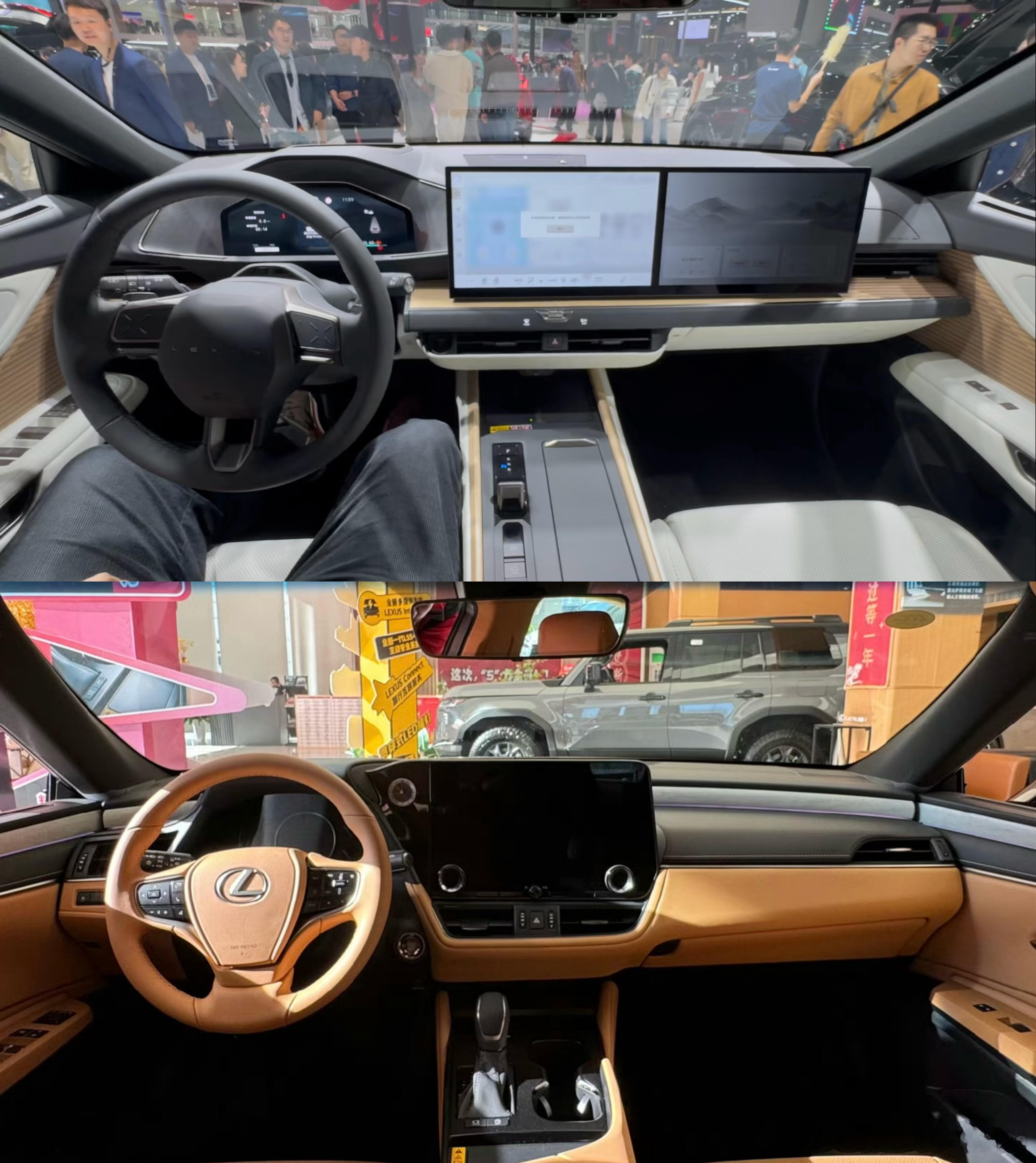 看网上很多在对比新老ES的内饰，从图片上看，我认同老款设计更漂亮，特别是这代初版