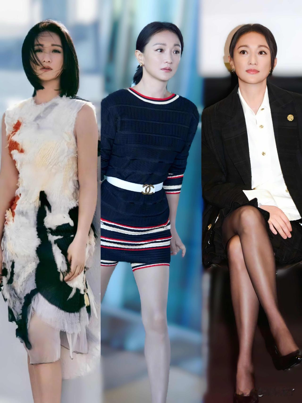 人间香奈儿周迅亮相釜山电影节，高定浪漫、针织松弛、西装优雅，气质切换自如。