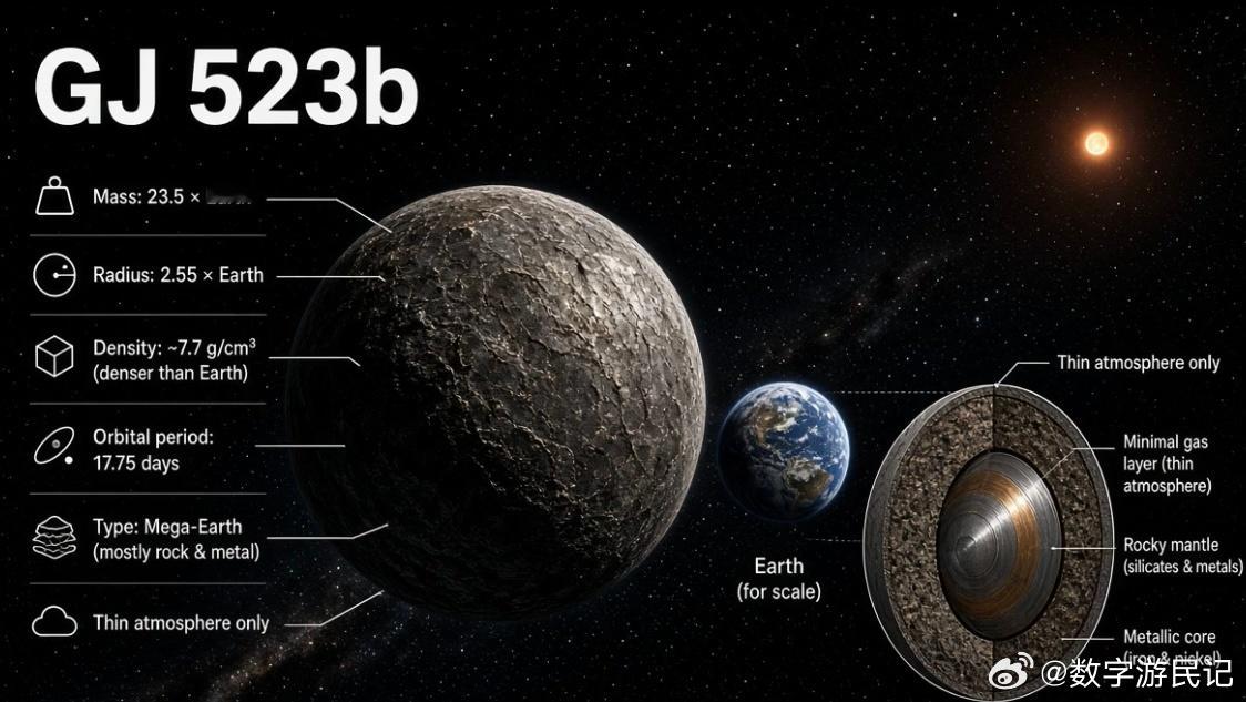 GJ523b：一个本不应存在的超级地球天文学家们刚刚发现了一个行星怪胎，它正在