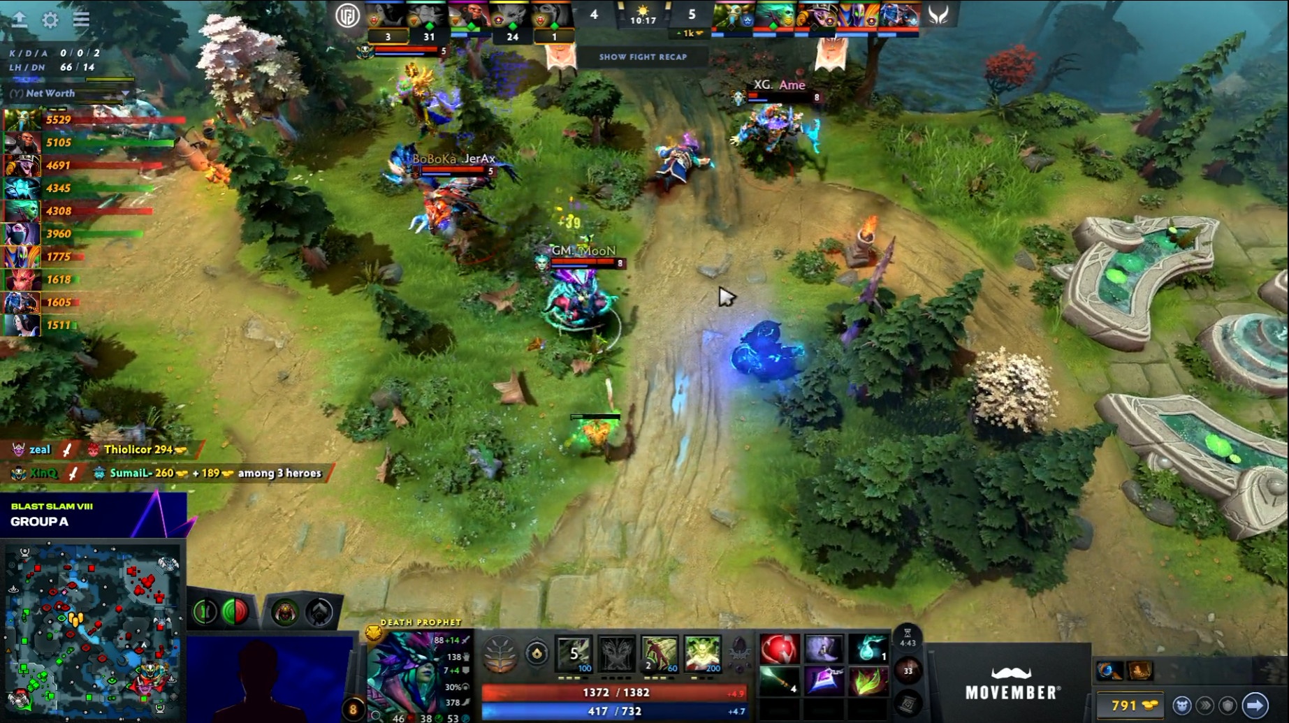 DOTA2BLASTSLAM第八季小组赛A组瑞士轮第一轮XG对阵LGD战队B