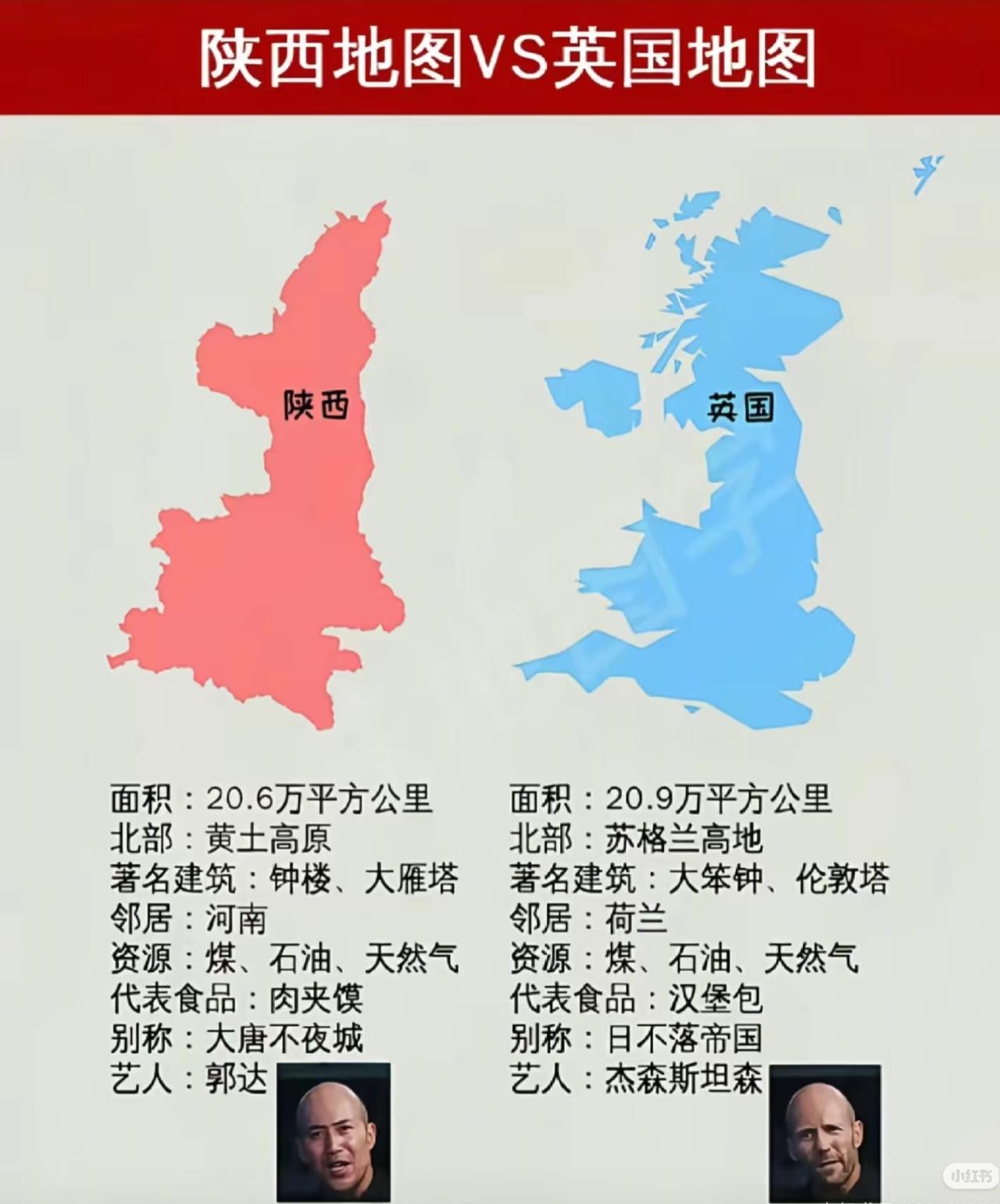 陕西和英国，像双胞胎，怪不得叫陕不列颠[捂脸哭][捂脸哭][捂脸哭]