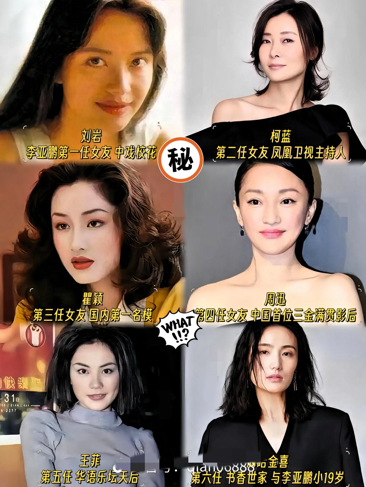 李亚鹏的历任，你最喜欢个？从初恋刘岩为他放弃哈工大，到柯蓝、瞿颖、周迅，