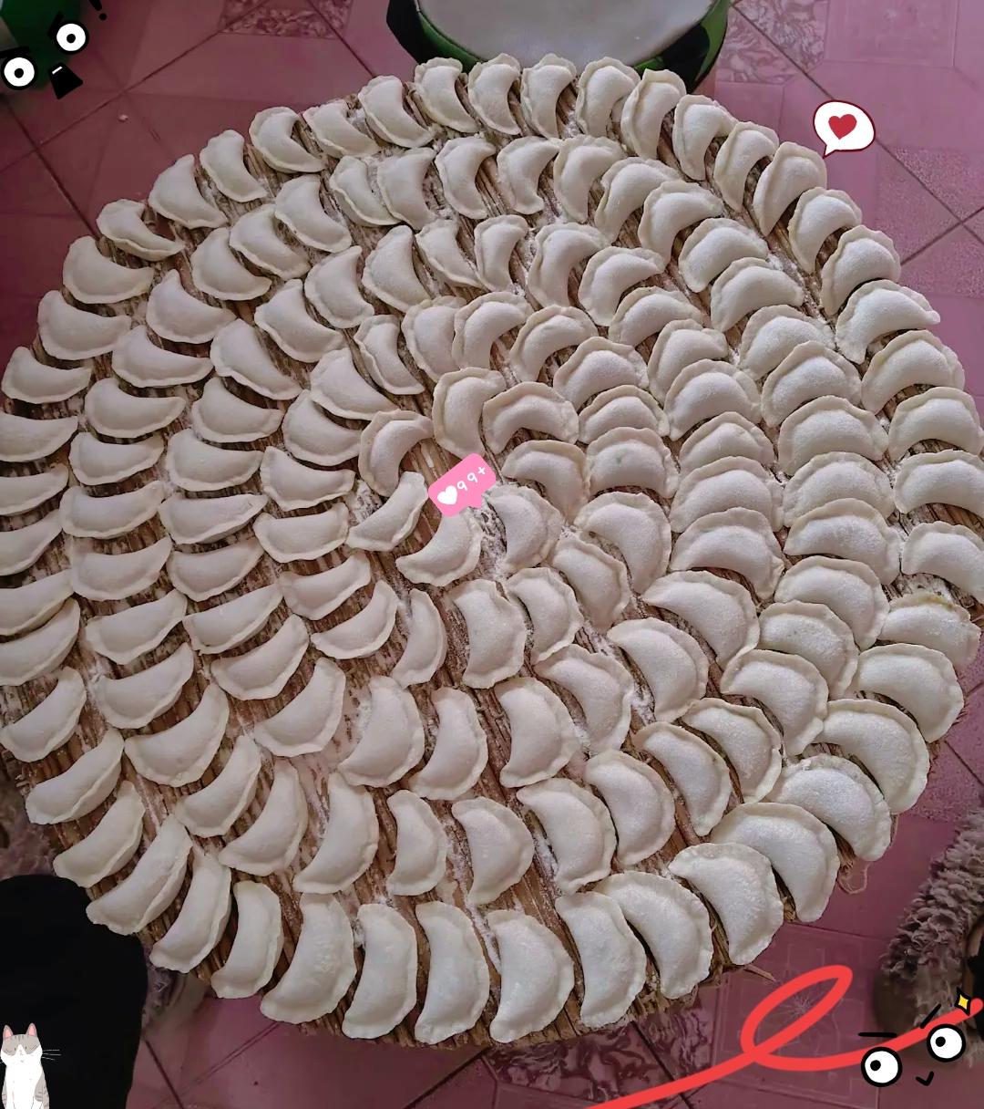 大热天的，邻居家儿媳妇昨天忙忙活活包了60个饺子，冻在冰箱里面，想着今天早上煮饺