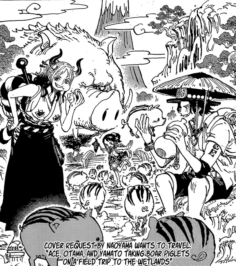 海贼王海贼王好久不见的艾斯！艾斯大和以及小玉带着猪猪全家远足中.....