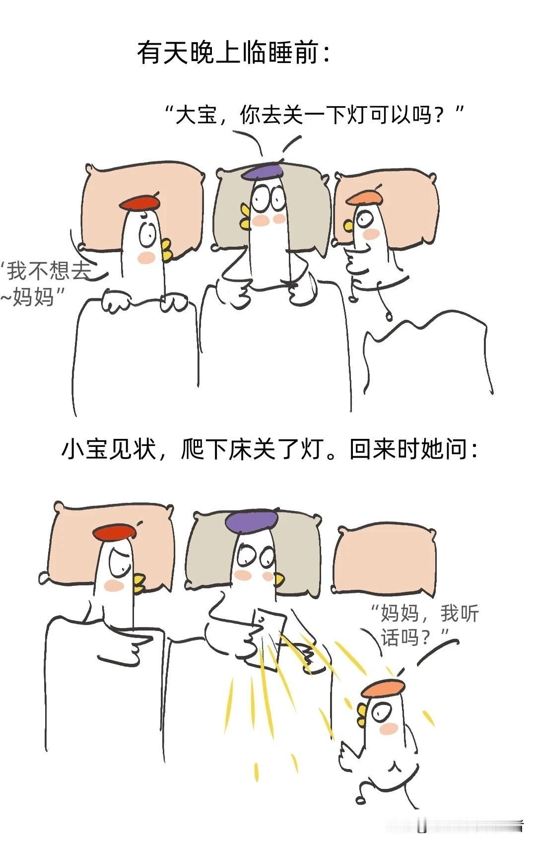 趣味漫画：“听话”VS“不听话”~趣味小漫画