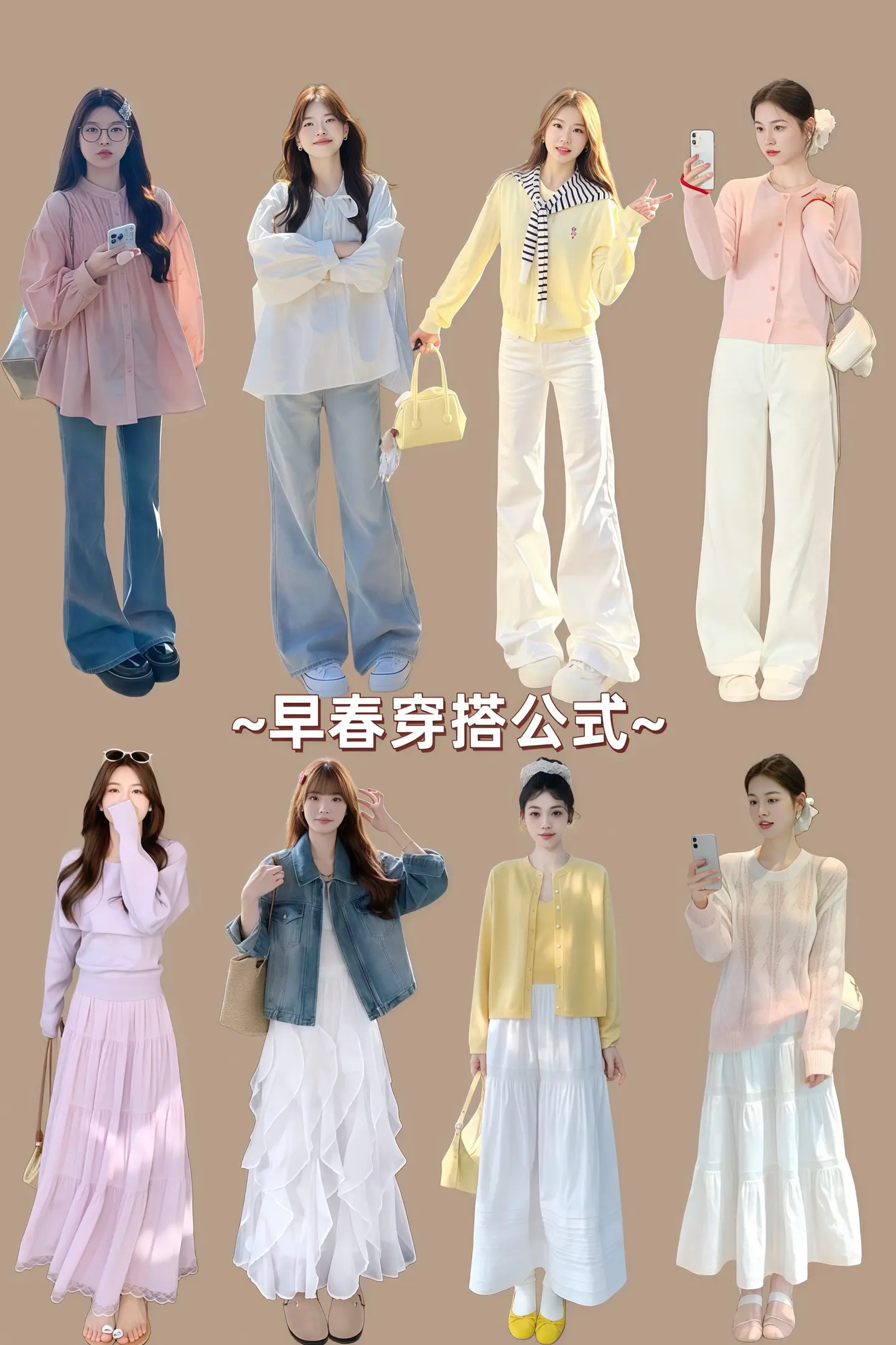 早春穿搭公式来了 温柔系穿搭 韩系穿搭春季穿搭 ootd穿搭