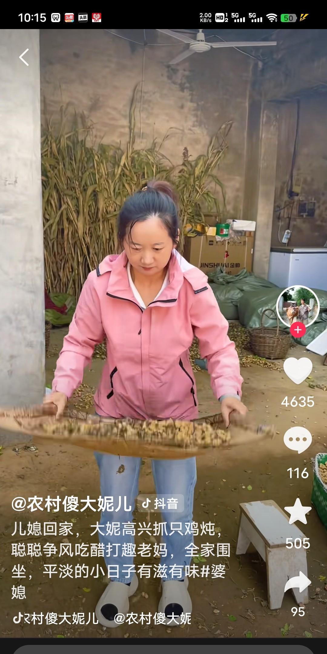 婆家种了好多枣树，二丫不去帮忙收枣，反倒在娘家这边忙得热火朝天，还吃香喝辣。有人