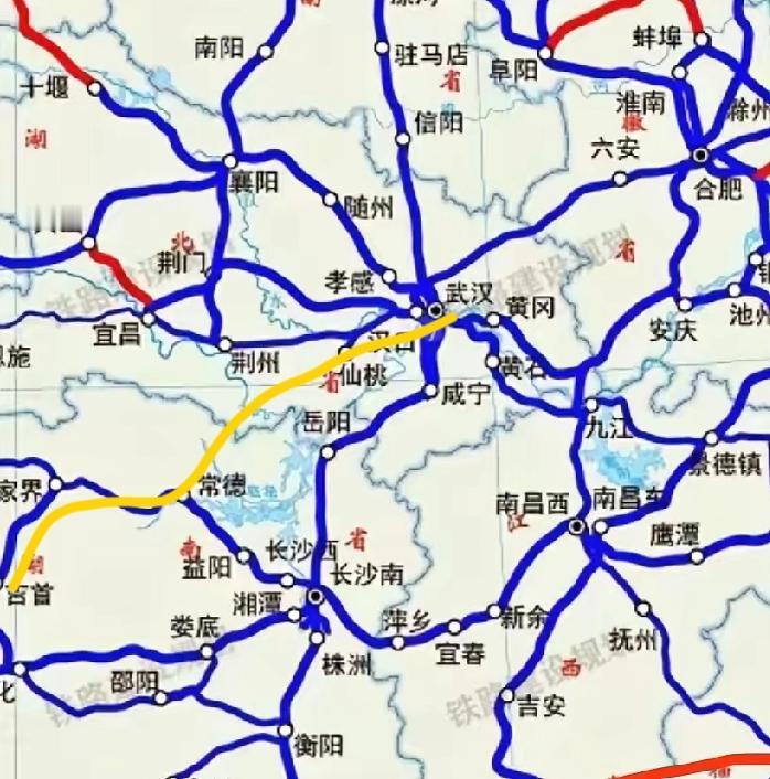 武汉的高铁米字形高铁枢纽逐渐成型，接下来的重点还是武贵高铁，打通湖北南部县域荆州