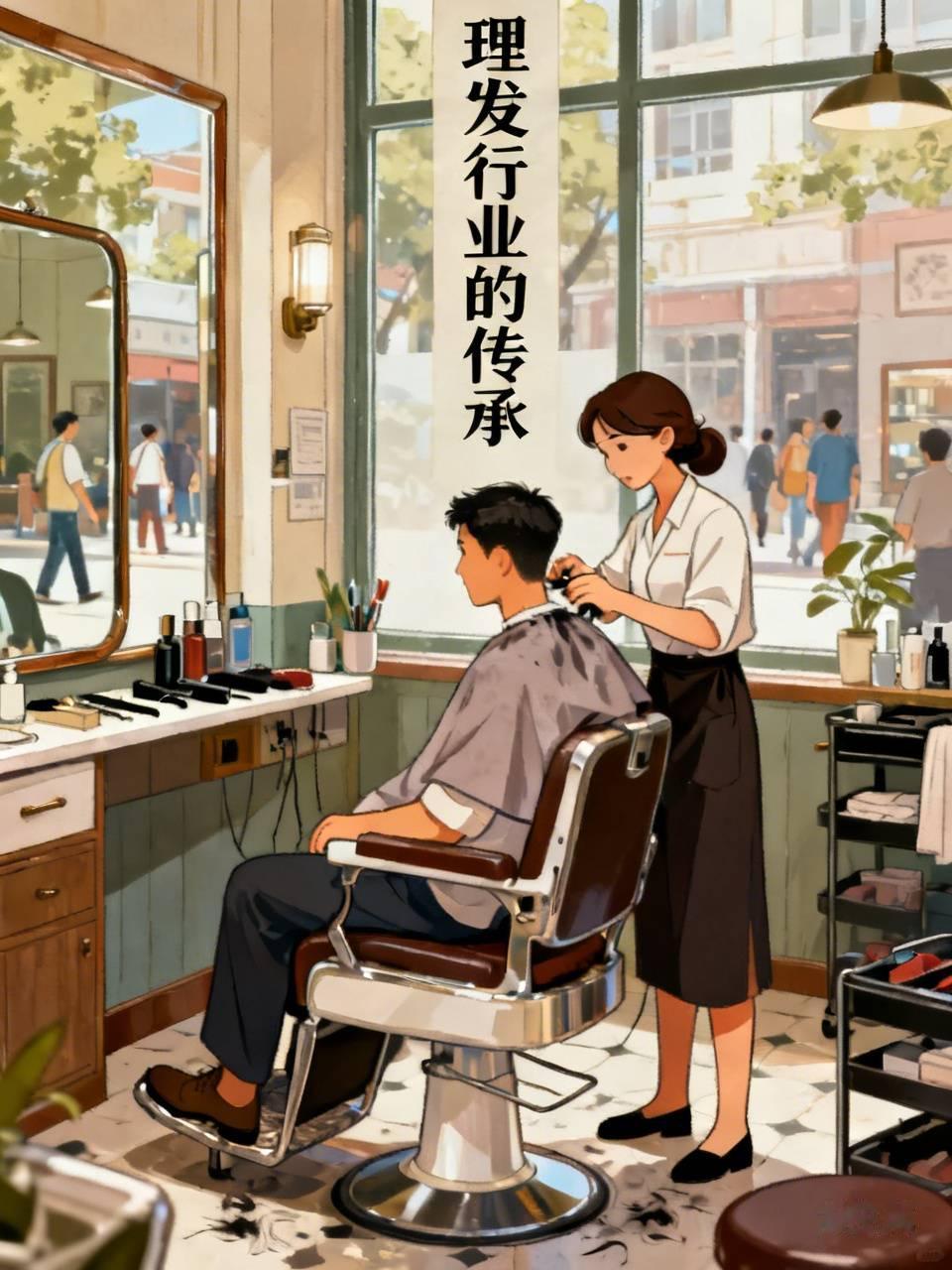 细心之人会察觉到一个颇为现实的问题：街上理发店的从业人员大多是年近五十的女性，且