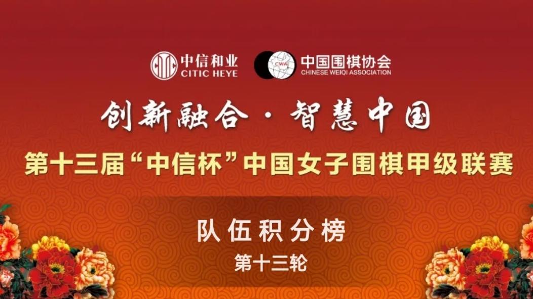围甲双鱼大战~大鱼吃小鱼第13届中信杯中国女子围棋甲级联赛第13轮比赛9月5