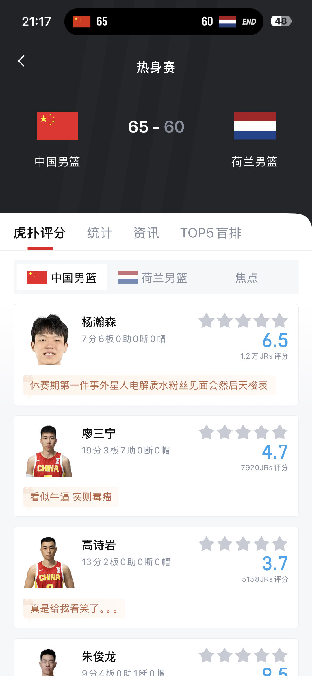 给最厉害打得最好的人打最低分