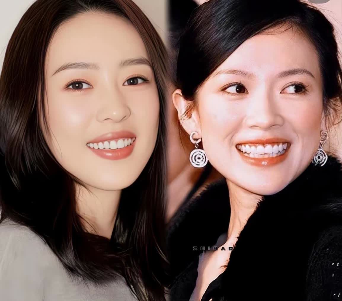 都说童谣和章子怡长得很像，两个人轮廓五官确实很像，但是细看又失之毫厘差之千里。[
