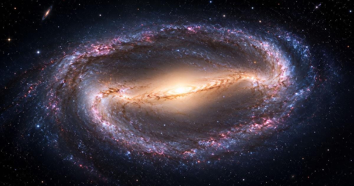 【122亿年前的宇宙中，年轻星系出现跨度2.2万光年恒星棒，打破现有法则】在