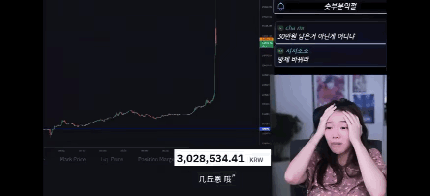 一名韩国女主播直播爆仓，302.8万韩元没了。有些人认为她哭天抢地很夸张，因为3