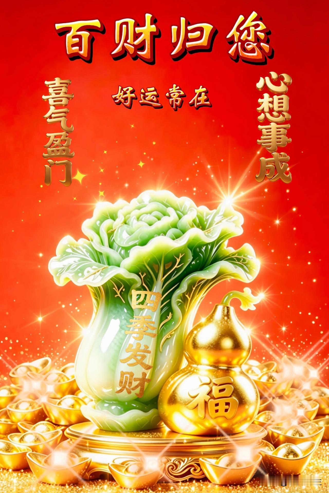 分享招财又好运的一张照片纳福旺运壁纸好运头像壁纸