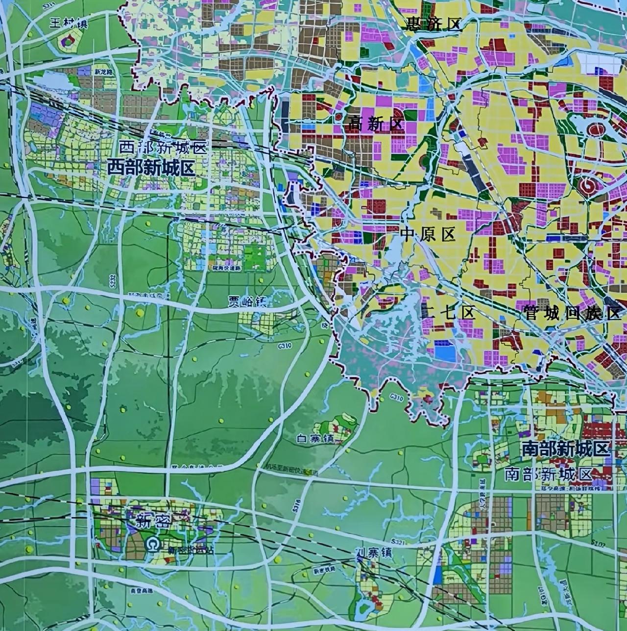 郑汴港大城新蓝图来了！从郑开同城化发展总体规划图来看，经开区扩区、中牟、白沙组