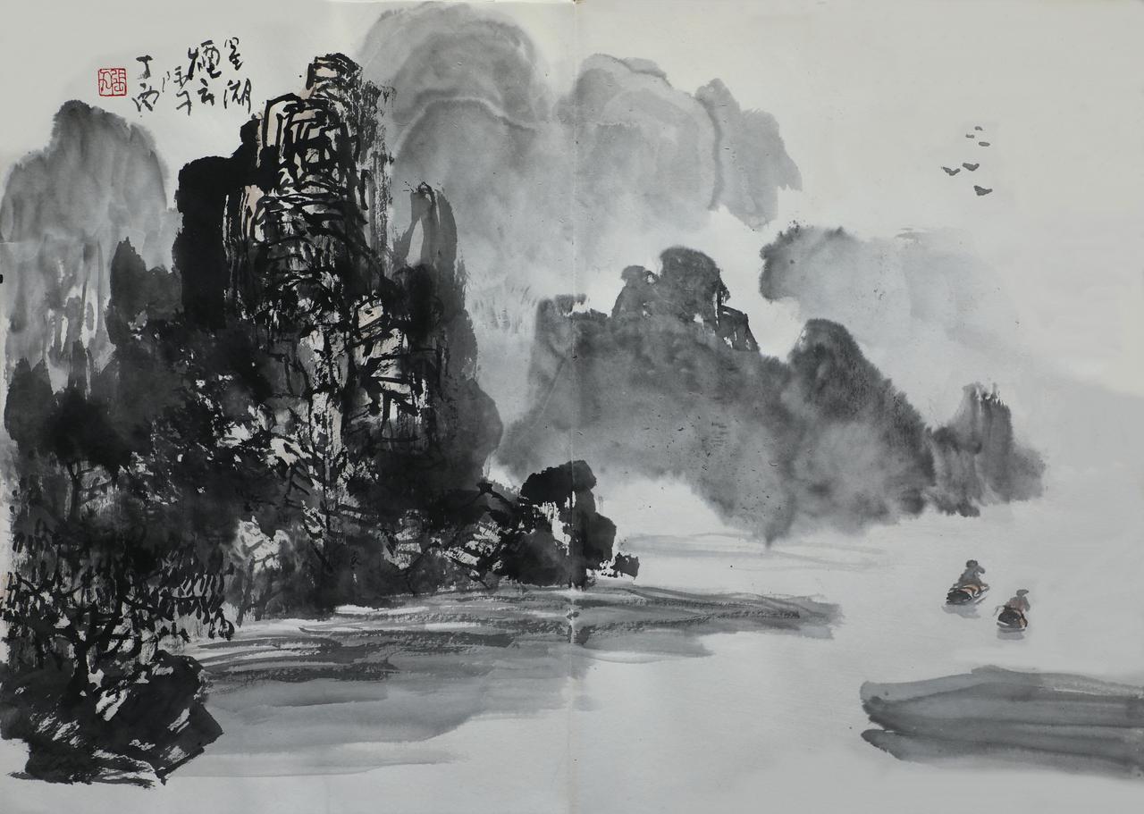 山水小品与大件作品有何区别？如果说大件山水是中长篇小说，那么小品则是散文、小