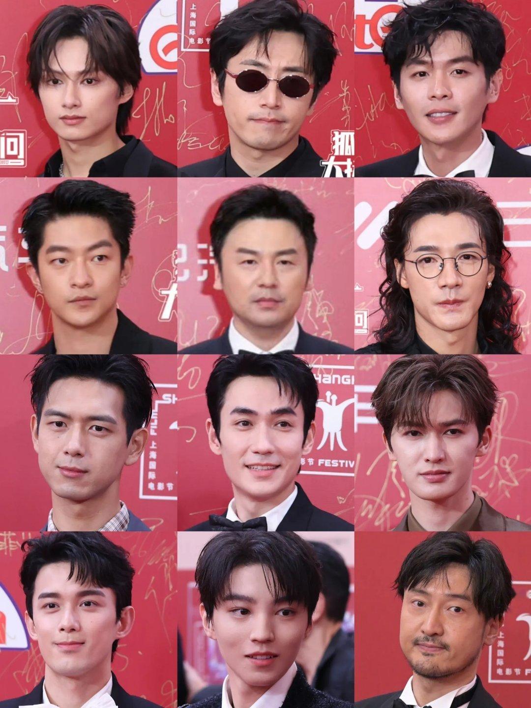 上海国际电影节红毯生图p1男明星，p2女明星​​​