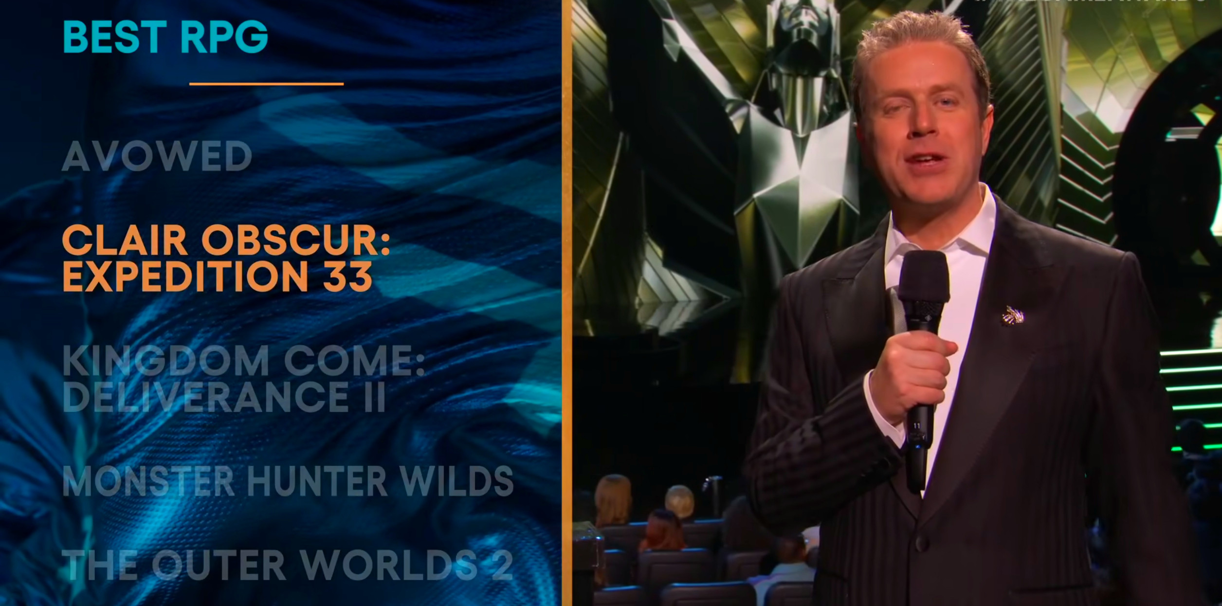 【《光与影：33号远征队》获TGA最佳RPG大奖】在今日的TGA颁奖仪式上，20