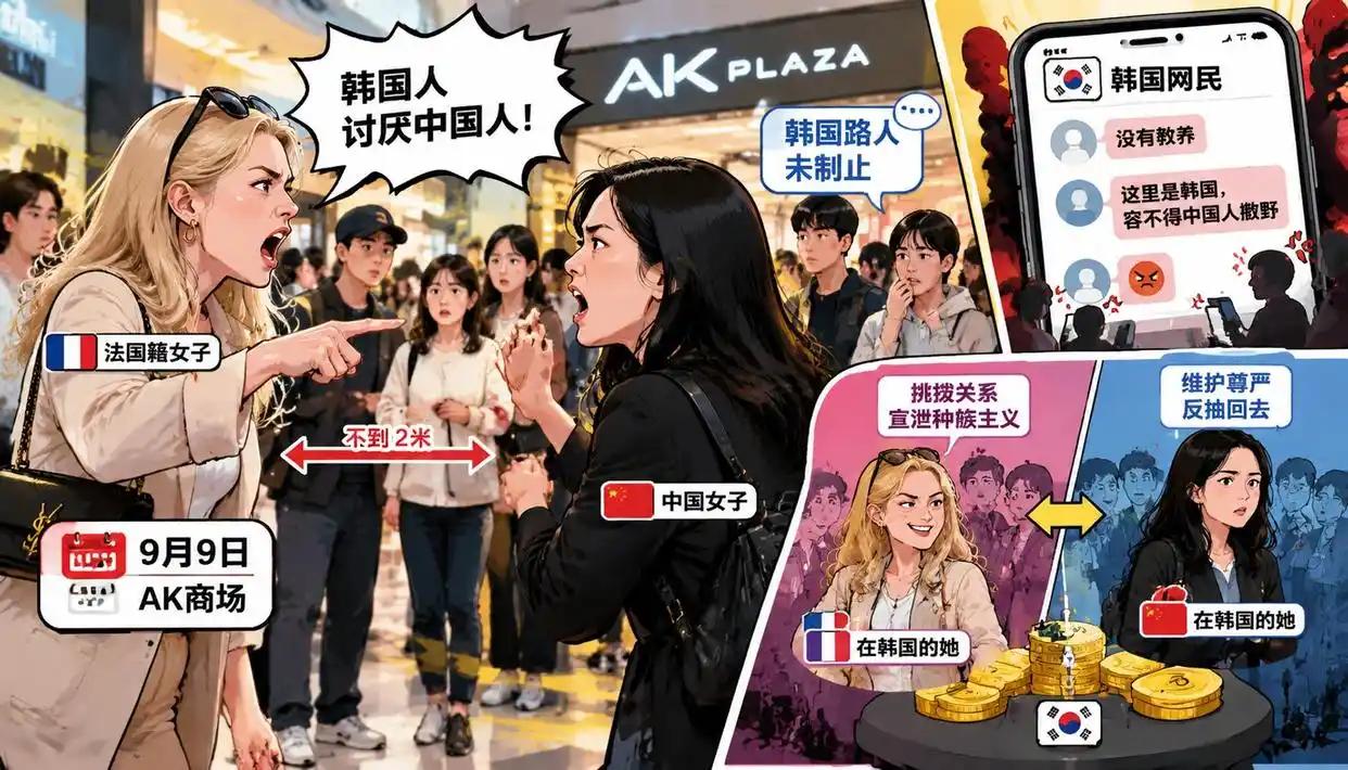 干得漂亮！9月9日，韩国首尔弘大入口站旁的AKPLAZA商场里，法国