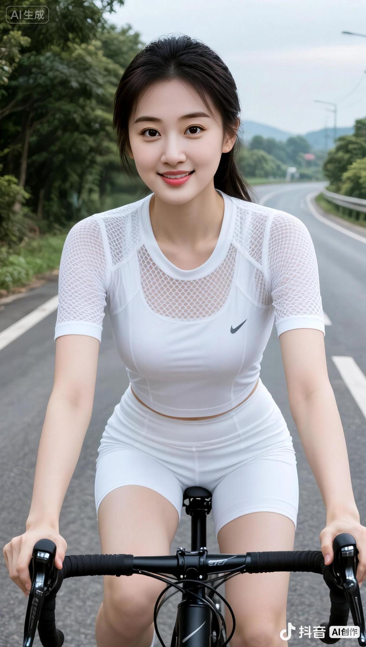 运动女孩骑行运动穿搭骑行女孩户外骑行穿搭分享