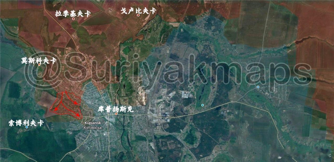乌苏更新9.25-9.26俄乌局势1、库普扬斯克：俄军已到达莱蒙托瓦街和库皮扬斯