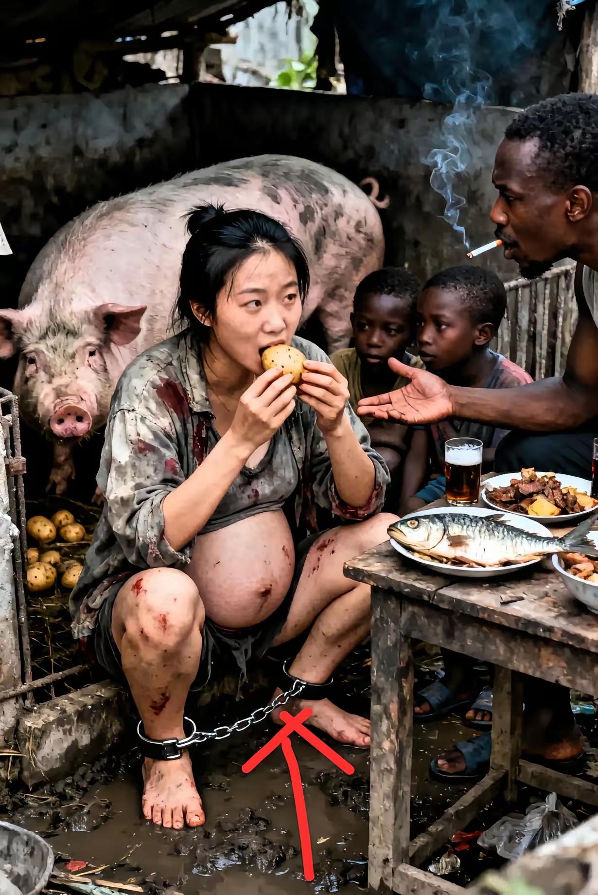 25岁中国姑娘在非洲猪圈做饭？这哪是爱情，分明是把自己活成了悲剧！刷到她的