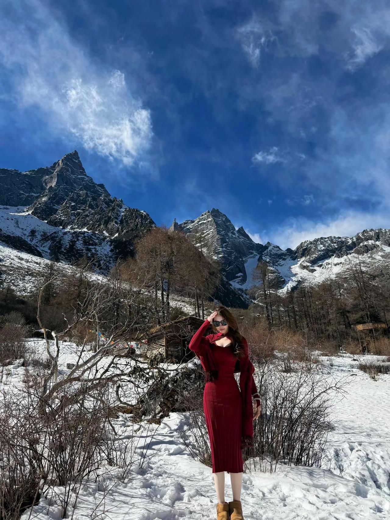 冬天来临的时候落在我肩膀的会是雪花还是你的外套川西美景毕棚沟