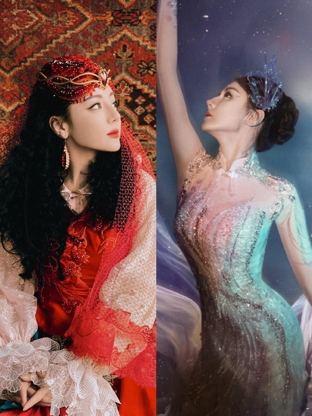 迪丽热巴两届春晚对比