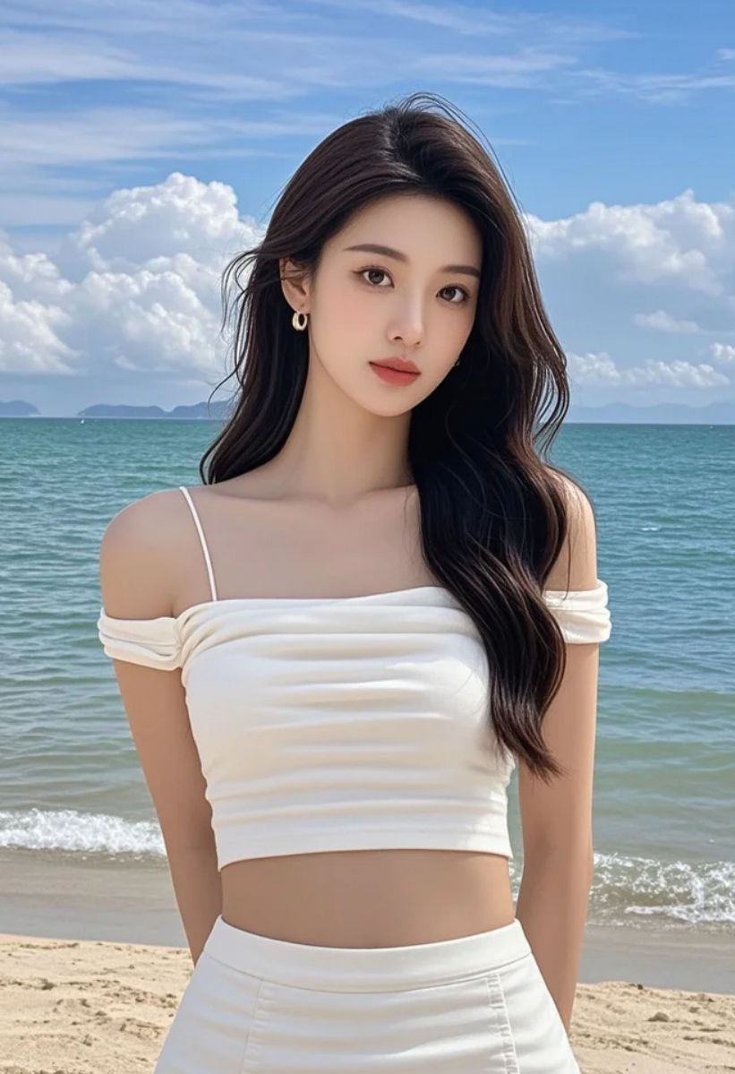 她站在沙滩，数着浪花到天明