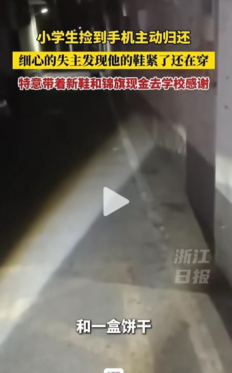 5月22日报道安徽一个10岁男孩捡到手机并主动归还，失主却发现男孩走路一瘸一拐，