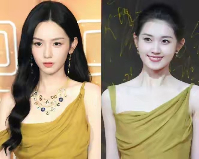 撞衫不可怕，谁丑谁尴尬！郭宇欣和周也一对比，颜值差距一目了然
