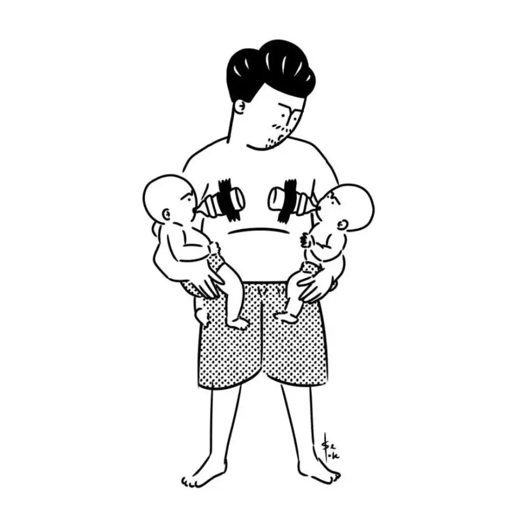 看了老公带娃的真实状态, 女人们再也忍不住了……